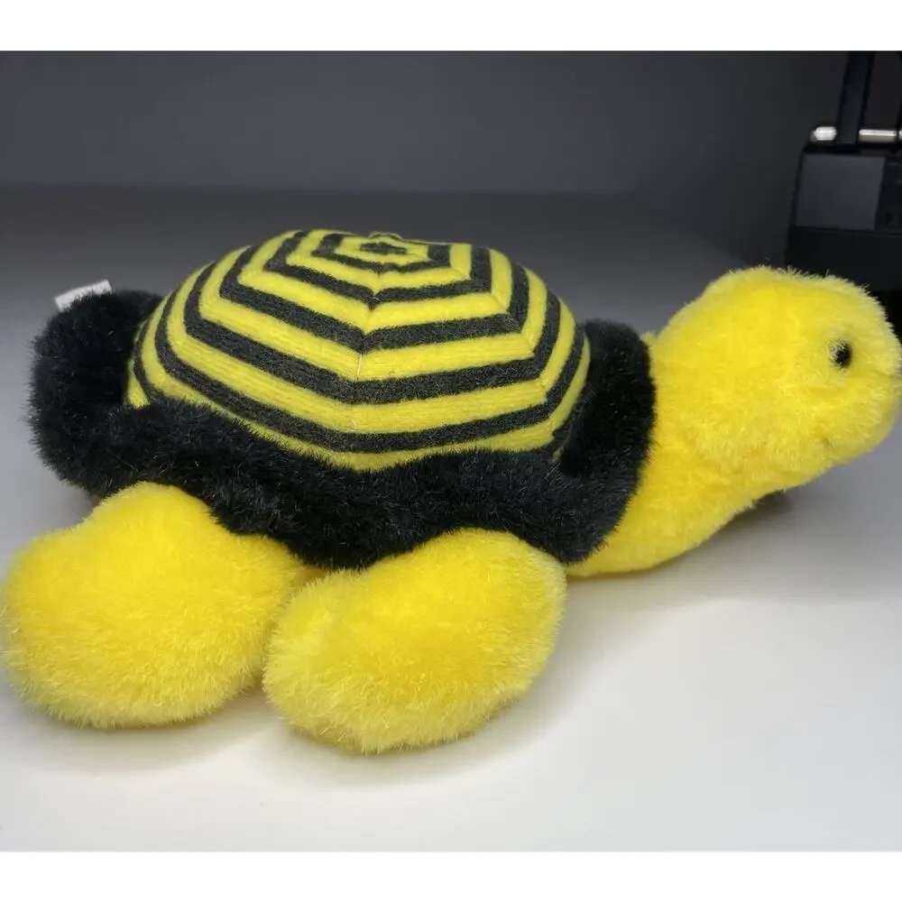 Vintage Applause Cliffs Notes Turtle Plush 8” Yellow Black With Tags
